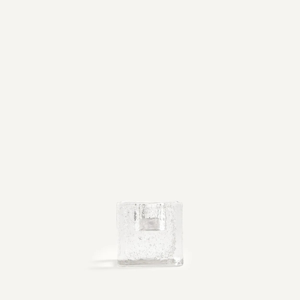 Handgeblazen glazen kandelaar, hoogte 8 cm, CASARE