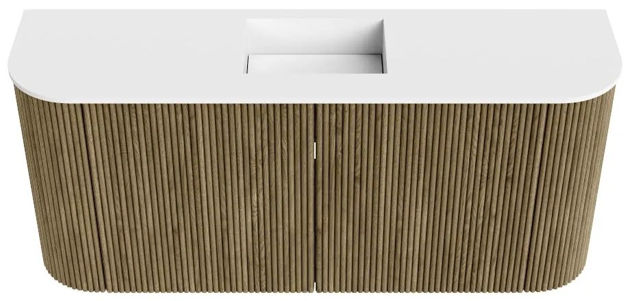 Mondiaz Joya 95cm toiletmeubel ronding links/rechts dusk met wastafel faye midden zonder kraangat talc