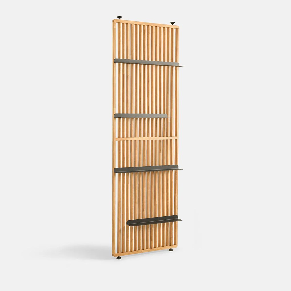 Ruimteverdeler, van massief eikenhout en staal, JAC