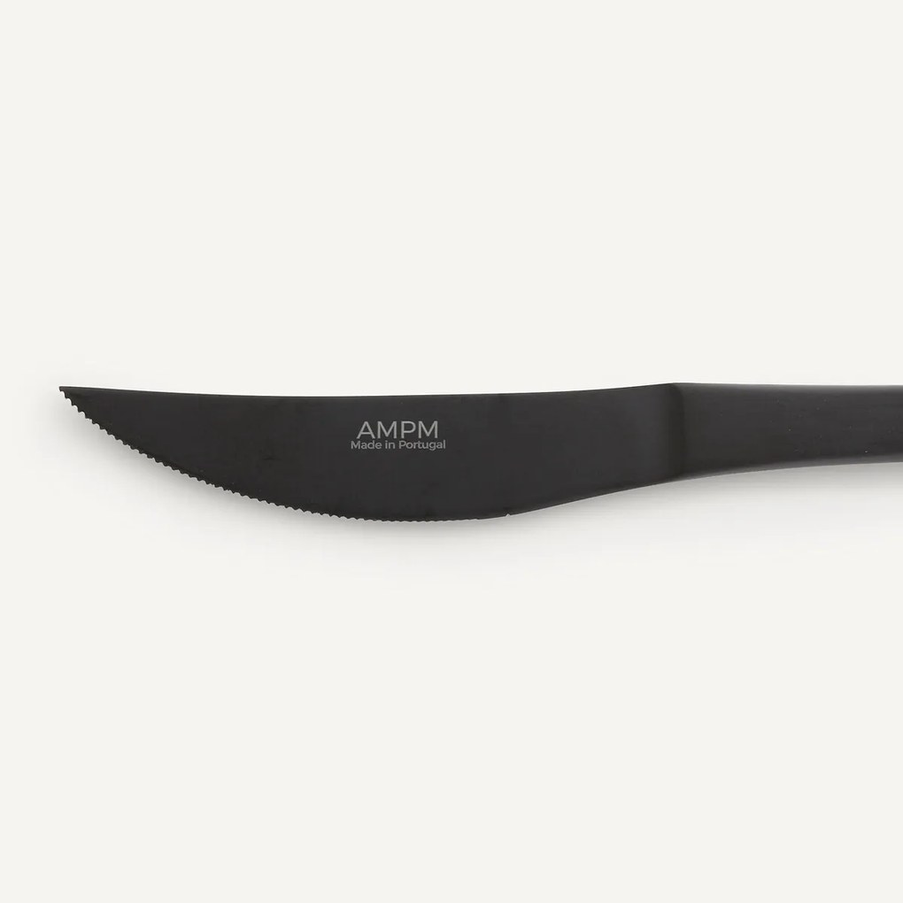 16-delig bestek in mat zwart inox, Oslo