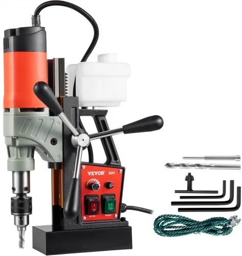 VEVOR 1200 W magneetboormachine, magneetboormachine, 13000 N elektrische kernboormachine, industriële boormachine, 580 tpm met variabele snelheid voor alle oppervlakken en doe-het-zelfwerkzaamheden