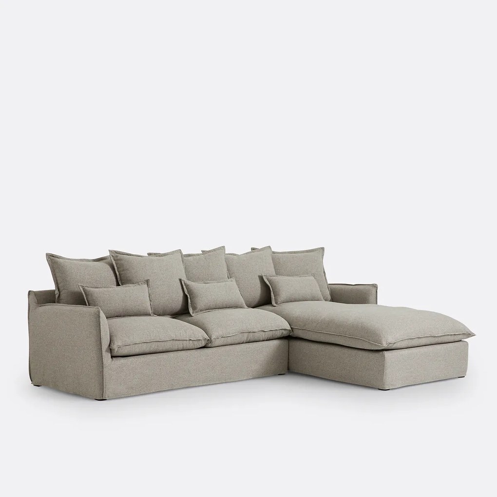 Hoekbank, omvormbaar, afneembare hoes, 4-zit, polyester, Odna