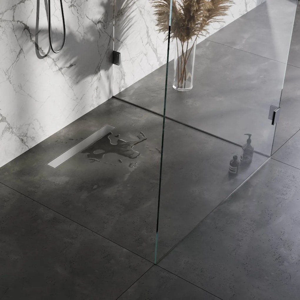 Brauer douchegoot 60x7cm met multifunctioneel rooster en flens RVS geborsteld