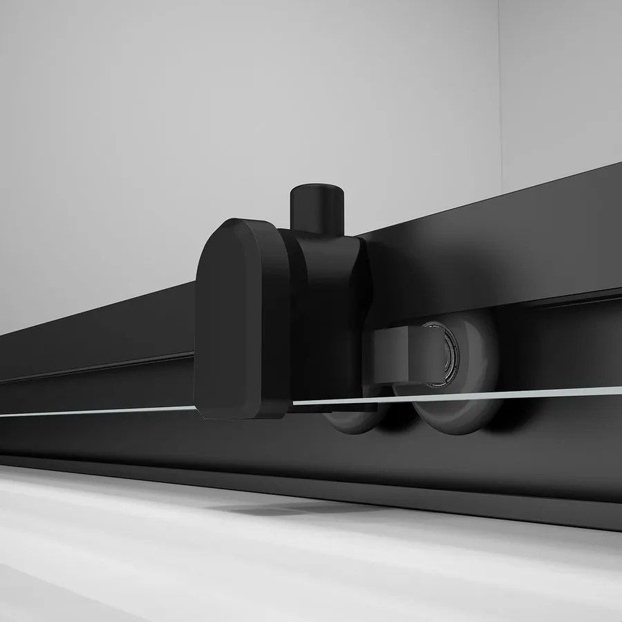 Polysan Easy Black rechthoekige douchecabine 90x80cm zwart mat