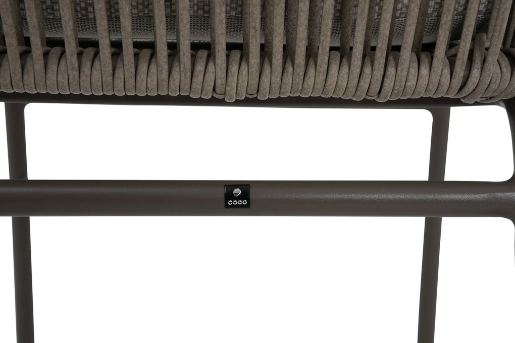 Tuinset Ronde Tuintafel 6 personen 150 cm Rope Taupe  Coco Livo/Arancia