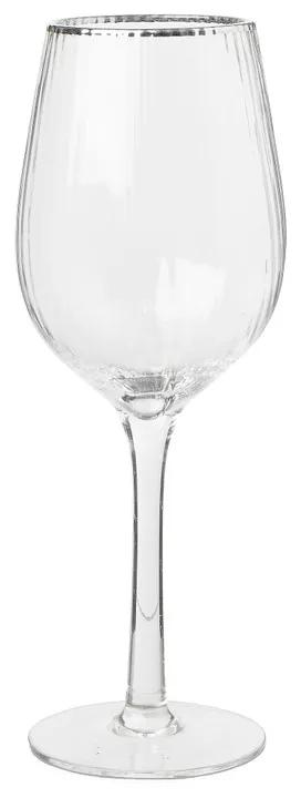 Wijnglas met zilveren rand - 45 cl