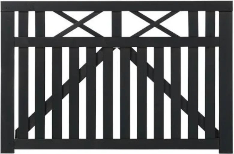 Tuinpoort vuren - Vinesse rechte poorten zwart (150 x 98 cm)