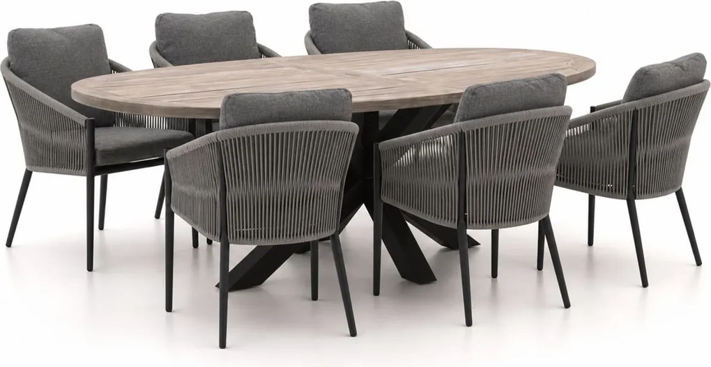 Diningset Bellagio  | 6 personen | Tuinset teakhout | 7-delig | Kees Smit Tuinmeubelen