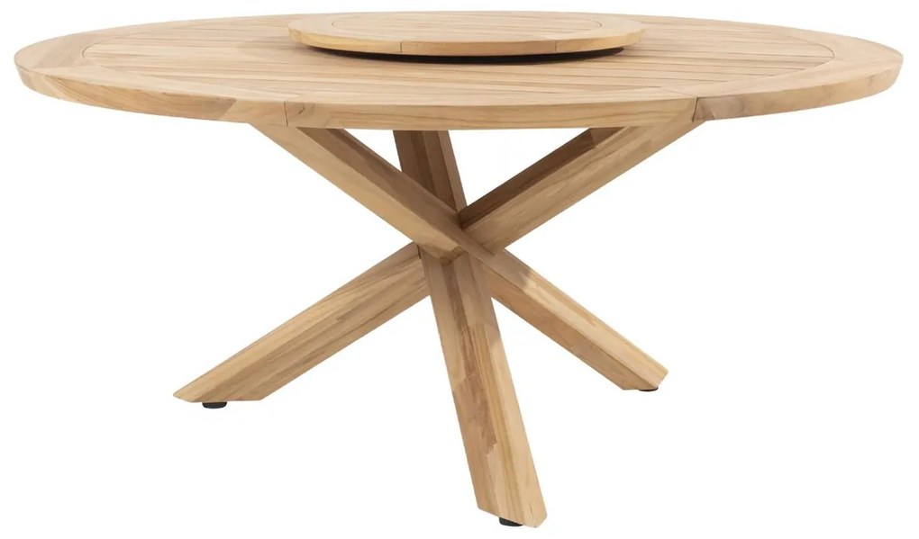 4 Seasons Outdoor Lugano tuinset teak met Prado tafel Ø 160 cm * Sale *  Tuinset    houtkleur weerbestendig