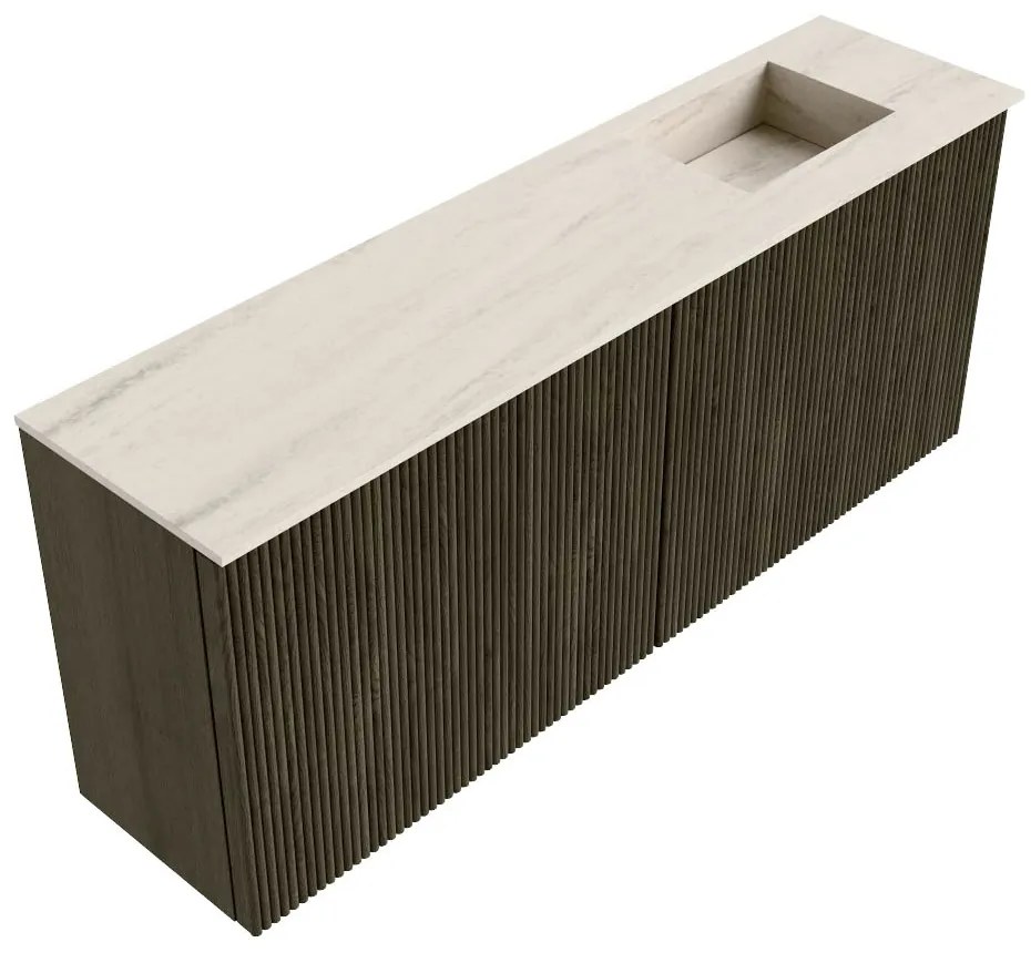 Mondiaz Joya DLux 100cm toiletmeubel shadow met wastafel faye rechts 1 kraangat meli