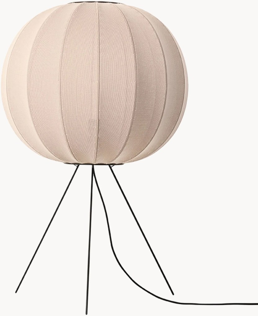 Handgemaakte kleine tripod vloerlamp Knit-Wit