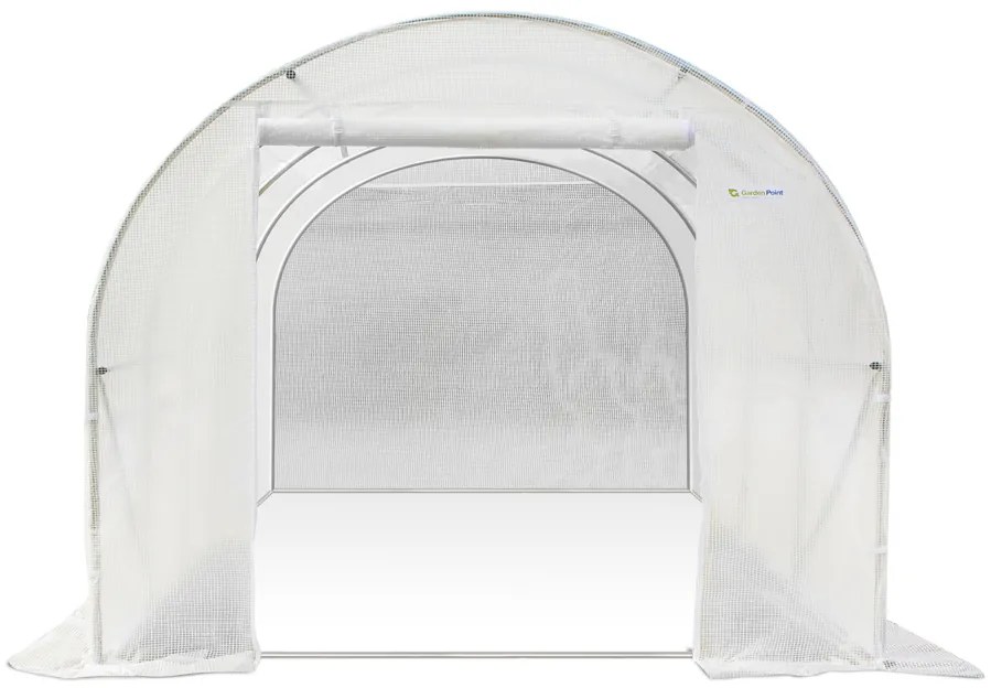 Witte plastic tunnel 2,5x5m Tuinpunt