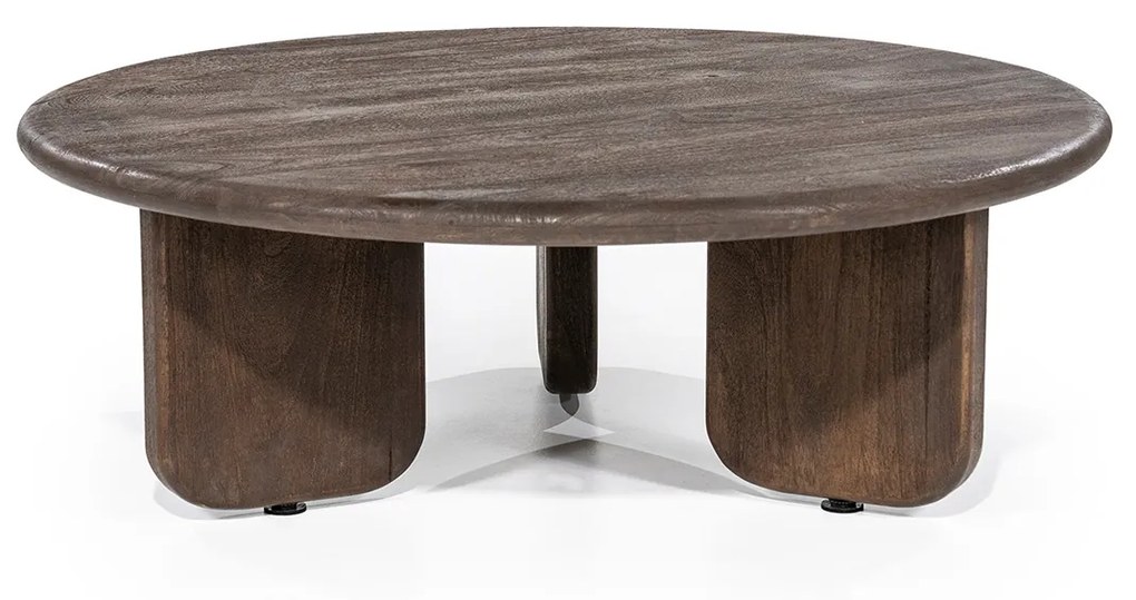 By-Boo Odin Grote Salontafel Rond Bruin Hout - 100 X 100cm.