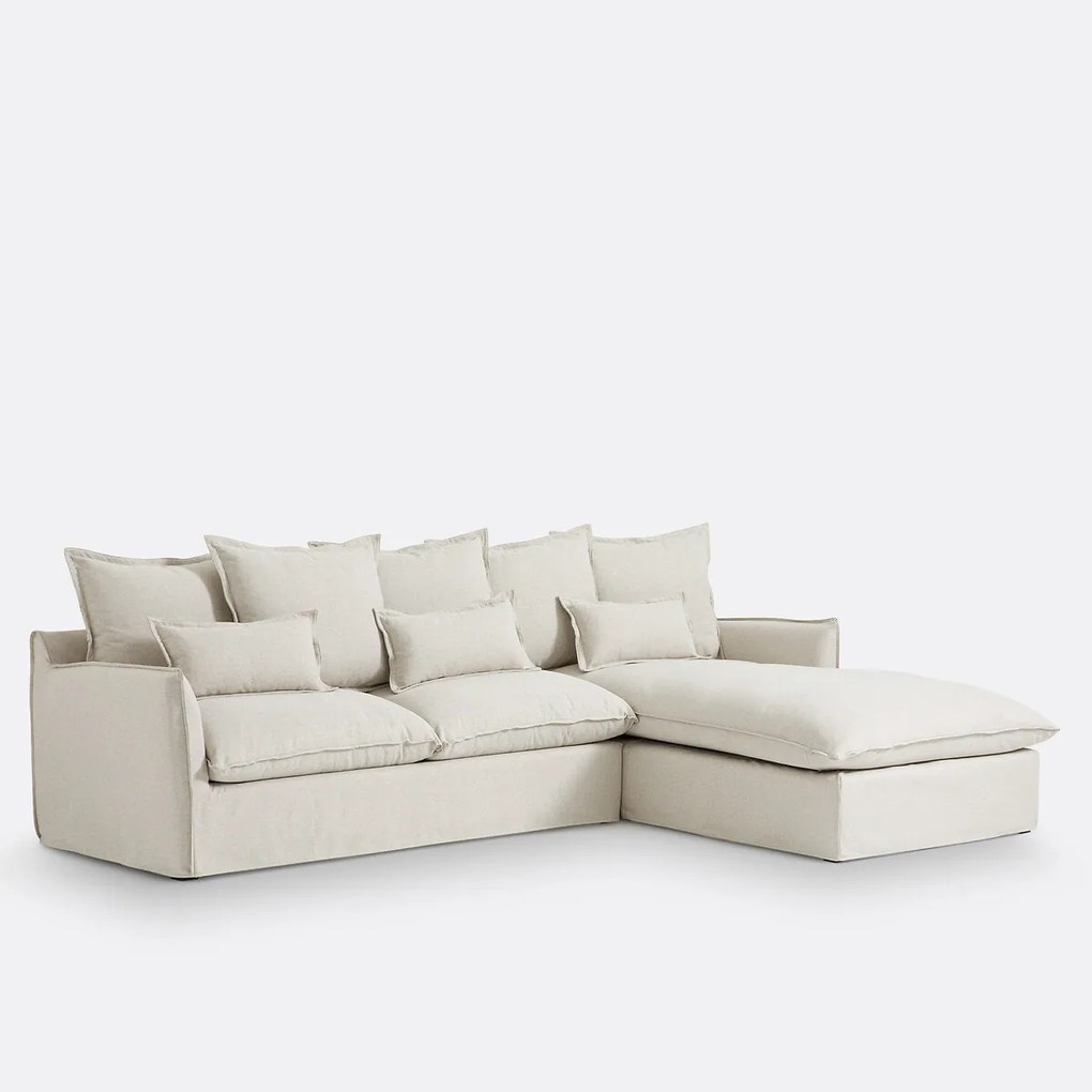 Hoekbank, omvormbaar, afneembare hoes, 4-zit, polyester, Odna