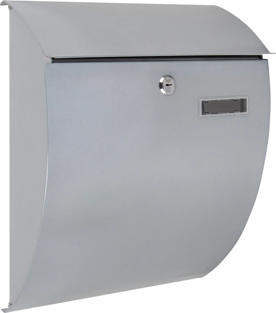 Practo Garden sheffield zilver zilver - Brievenbus in gelakt staal - 16,5x31x40,5cm