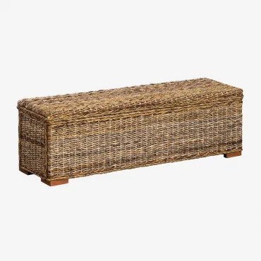 120 Cm Houten Kist Zunil Natuurlijk - Sklum