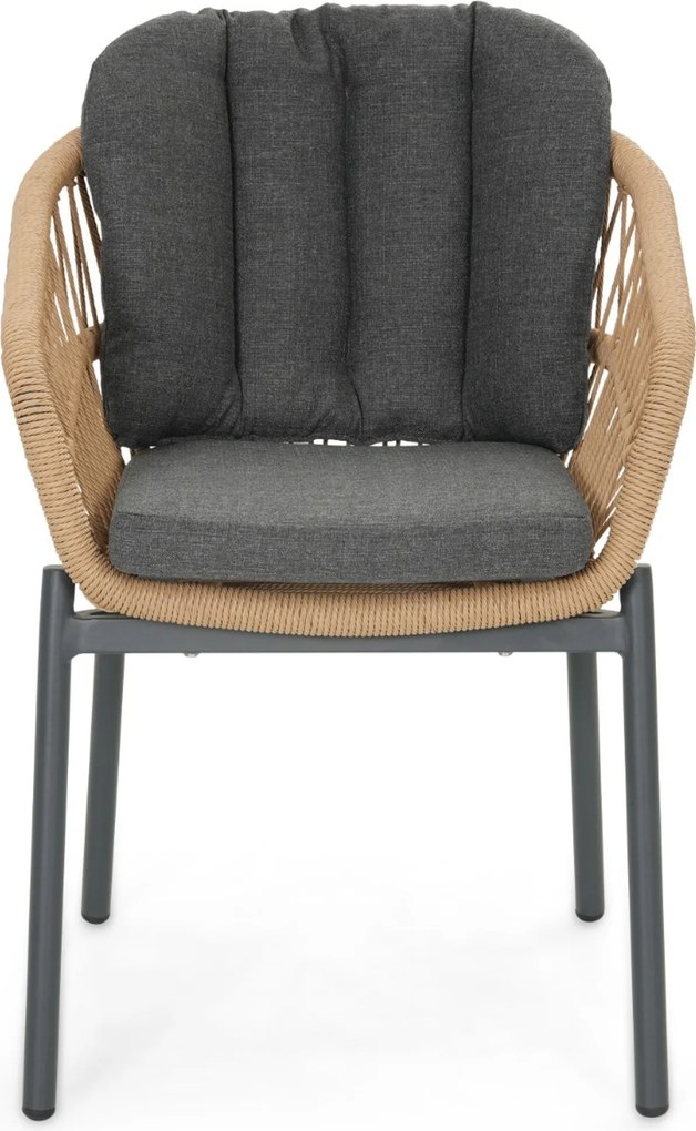 Tuinstoel Rope Grijs-antraciet De Laan Malaga