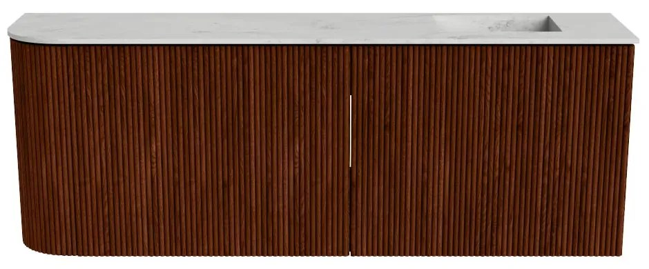 Mondiaz Joya DLux 110cm toiletmeubel ronding links ruby met wastafel faye rechts 1 kraangat opalo