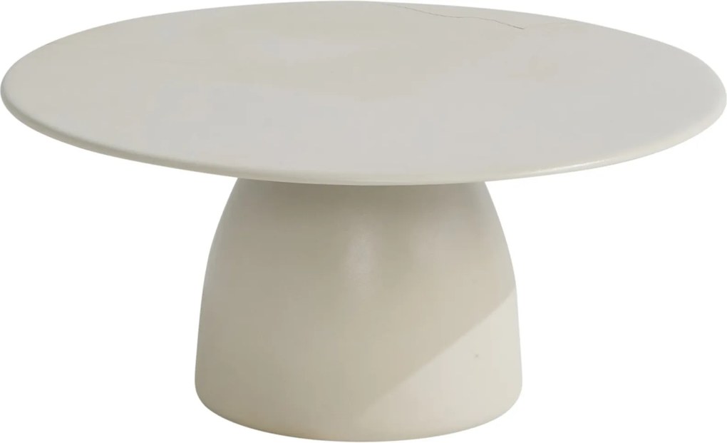 Sol lounge tuintafel keramiek shiny linen 80xH35 cm 4 Seasons Outdoor