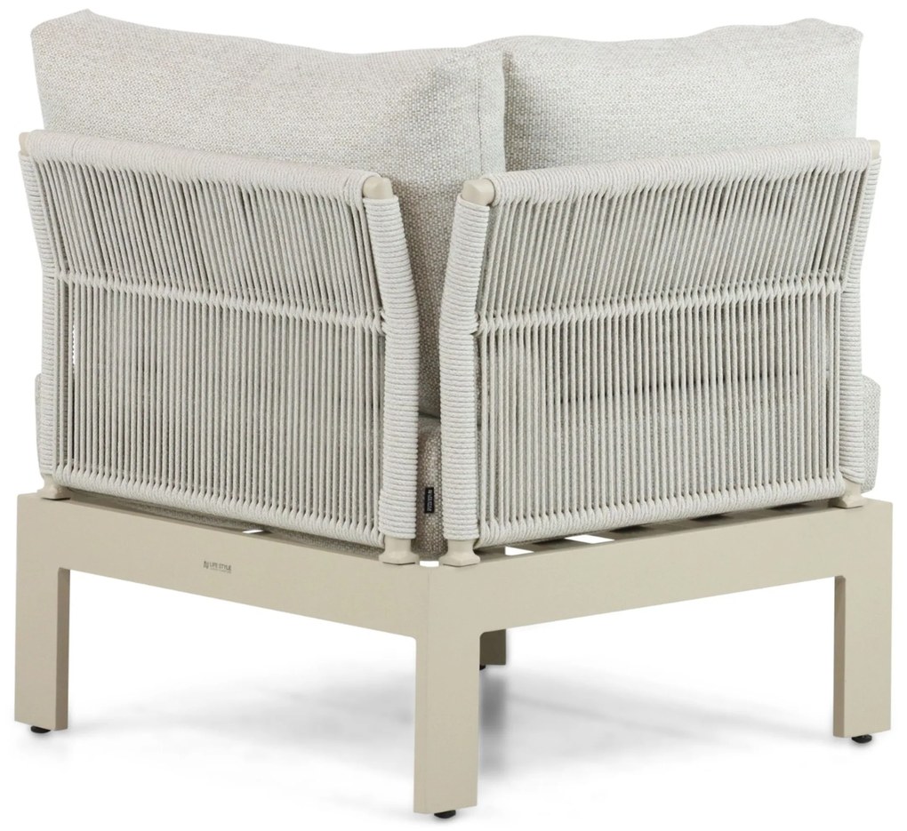 Hoek loungeset 6 personen Aluminium Taupe Lifestyle Garden Furniture Lorenzo