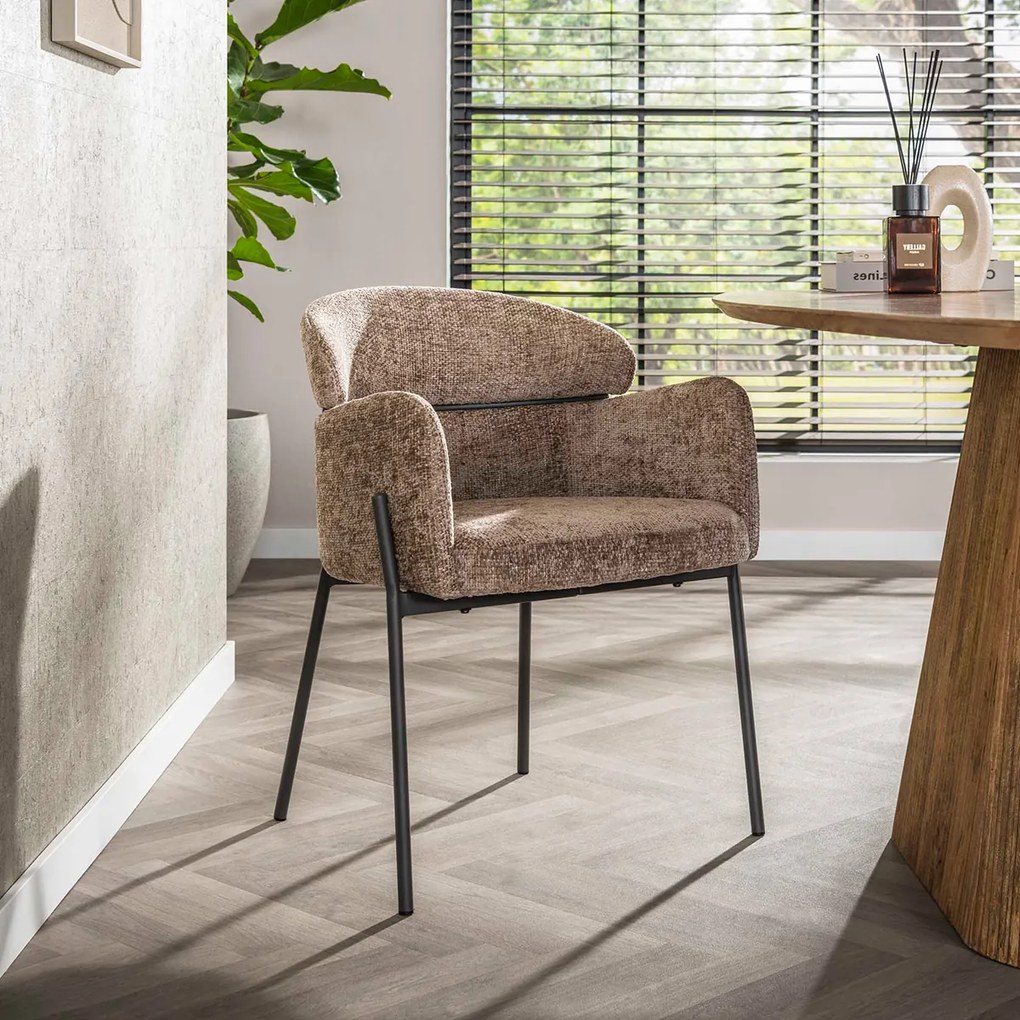 Comfortabele Eetkamerstoel Mocca