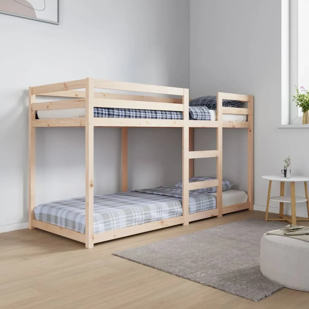 vidaXL Stapelbed 75x190 cm massief grenenhout