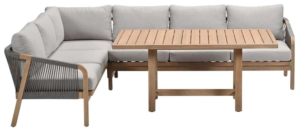 Garden Impressions Alora lounge dining set 3-delig links - grey sand