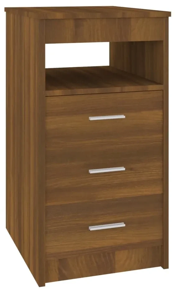 vidaXL Ladekast 40x50x76 cm bewerkt hout bruineikenkleurig
