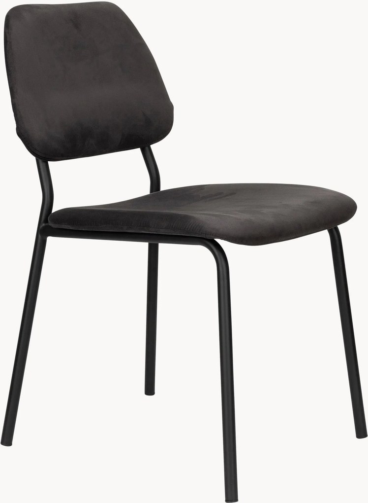Fluwelen stoelen Darby, 2 stuks