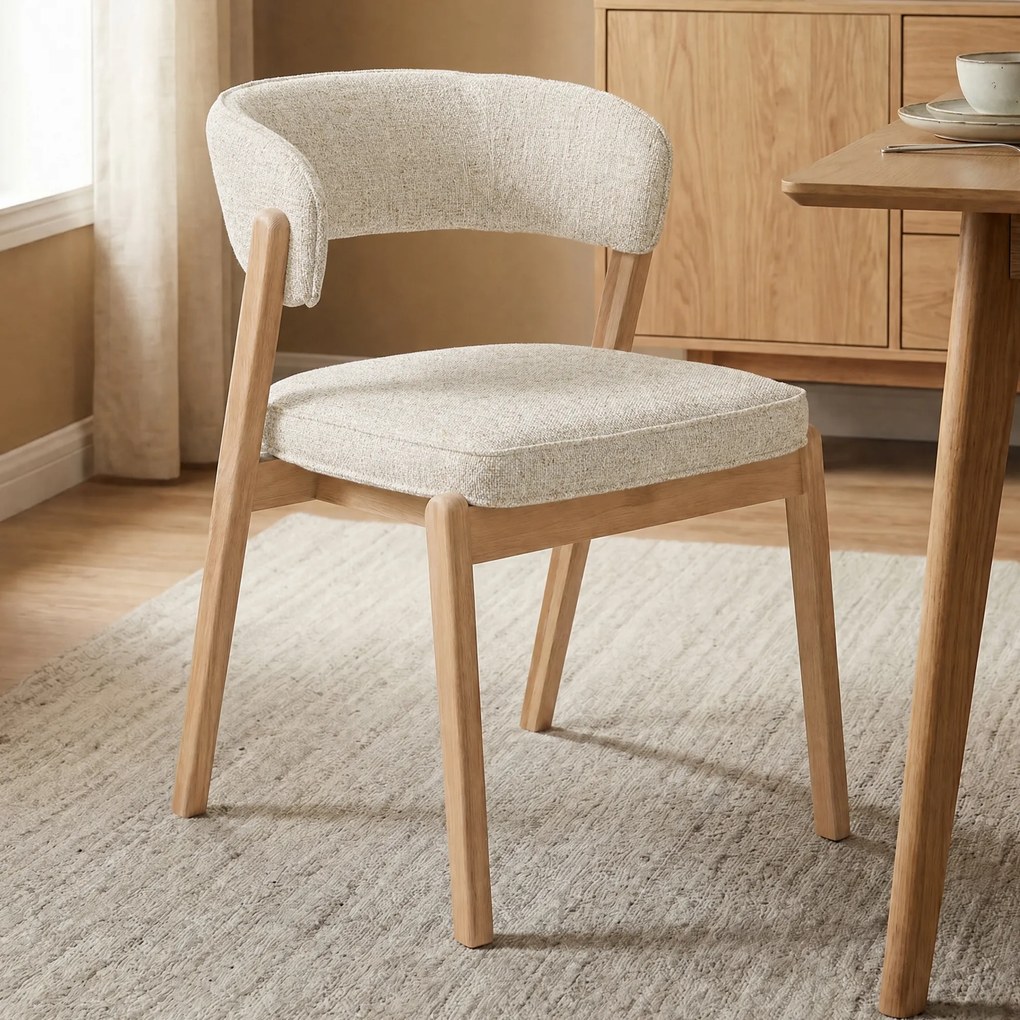 Zuiver Bright Design Eetkamerstoel Eiken Beige