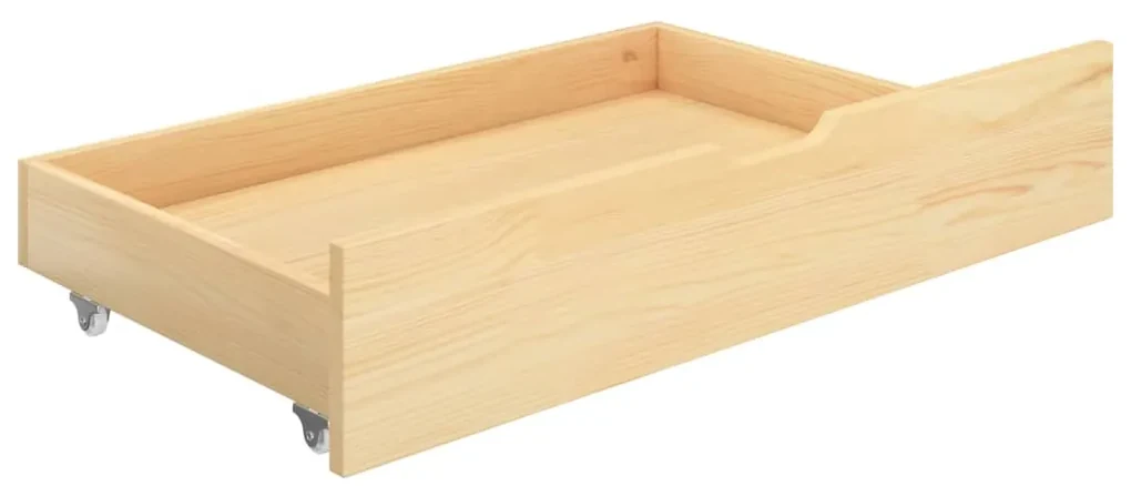 vidaXL Bedlades 2 st massief grenenhout