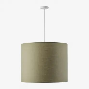 Arlina Stoffen Hanglamp Plafondlamp Wit & Saliegroen Ø50 Cm - ↑40 Cm Arlina - Sklum