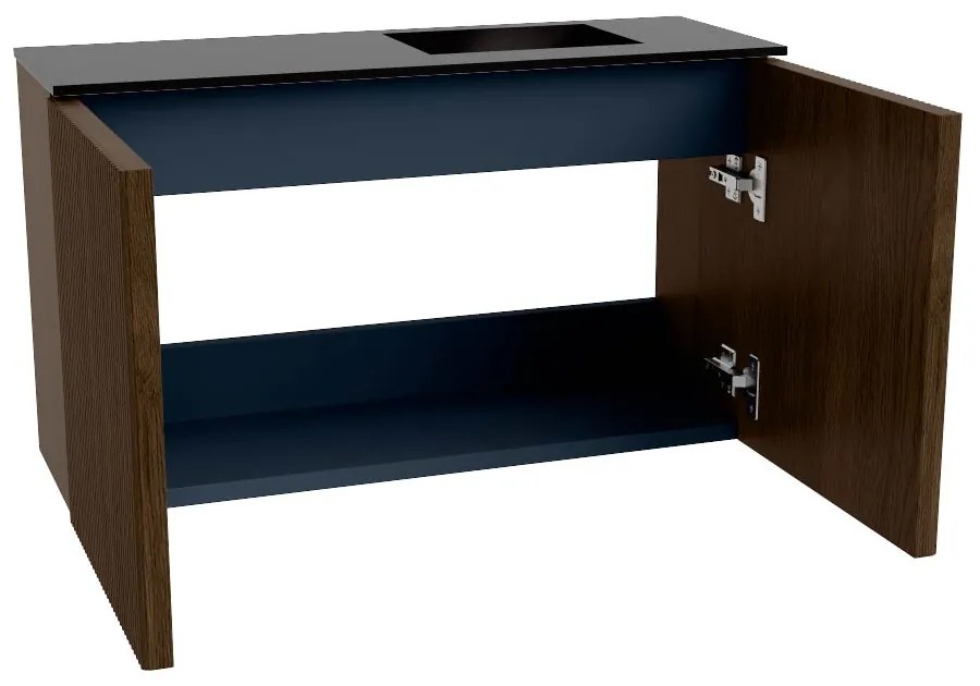 Mondiaz Joya 70cm toiletmeubel walnut met wastafel faye rechts 1 kraangat urban