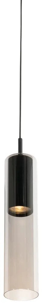 Moderne hanglamp zwart voor railsysteem 1-fase - Iconic Lloyd