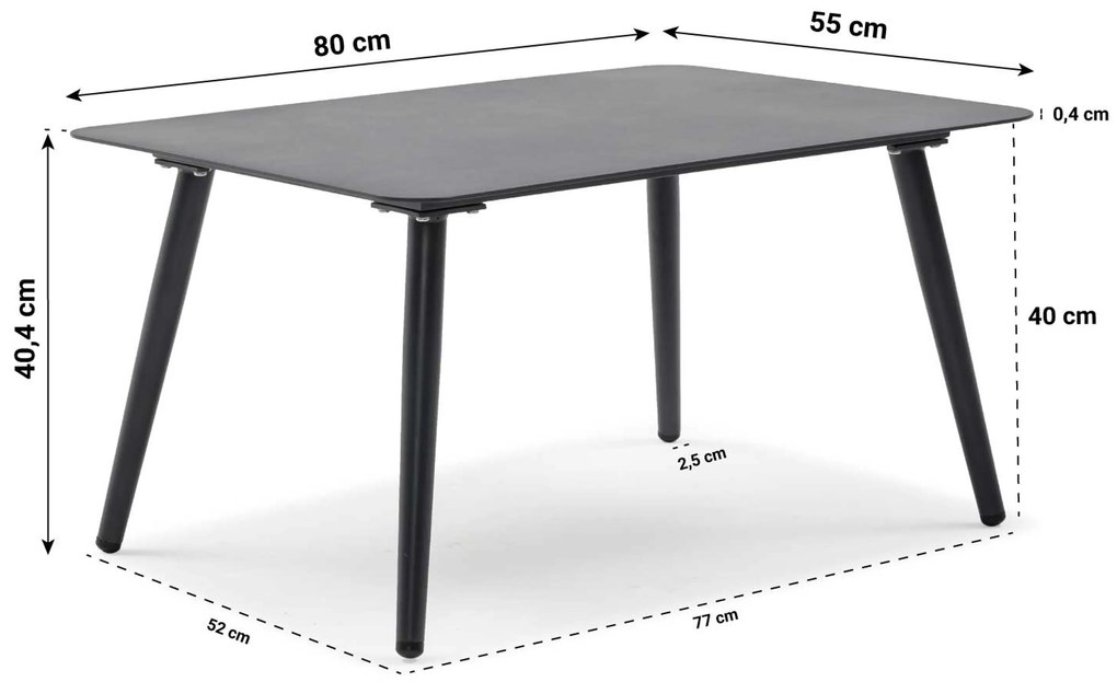Stoel en Bank Loungeset 5 personen Aluminium Grijs De Laan Projects