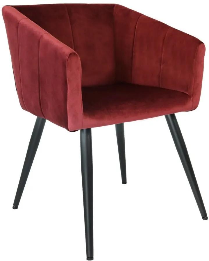 Kick Collection | Eetkamerstoel Liv breedte 57 cm x diepte 54 cm x hoogte 79 cm zwart, rood eetkamerstoelen metaal stoelen | NADUVI outlet