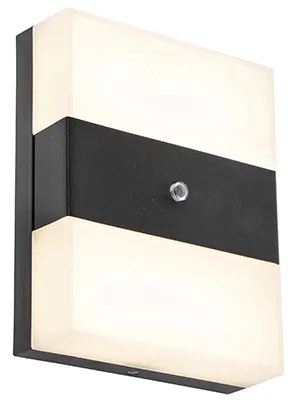 Buiten wandlamp zwart IP44 incl. LED met schemersensor - Dualy