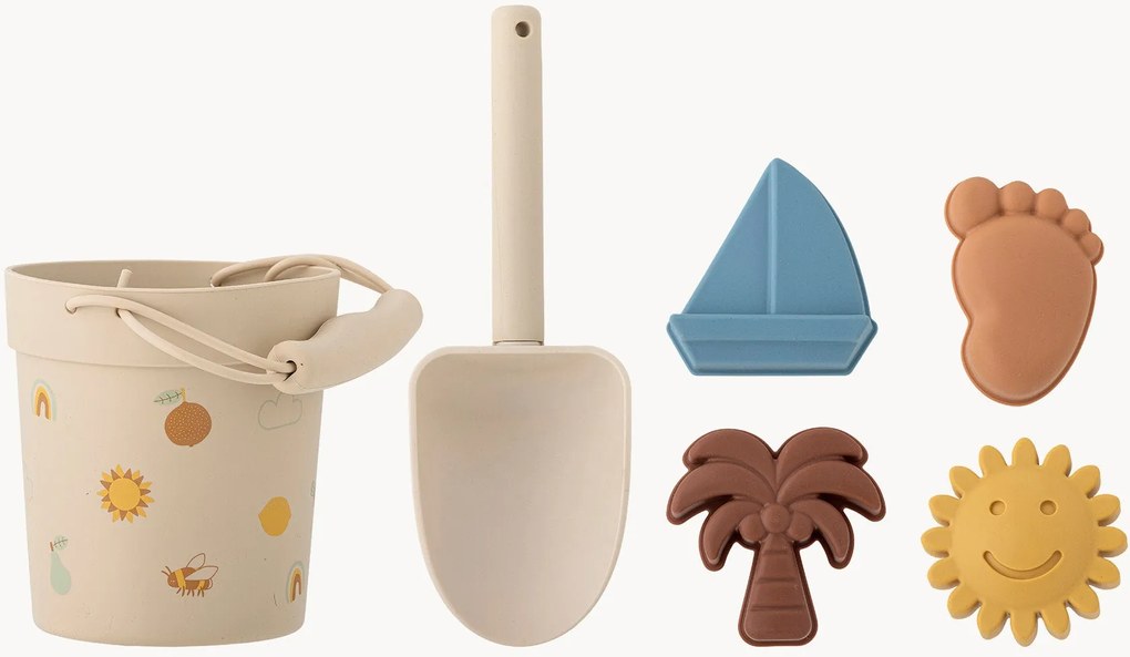 Strand- en zandspeelgoed Agnes, naturel, siliconen