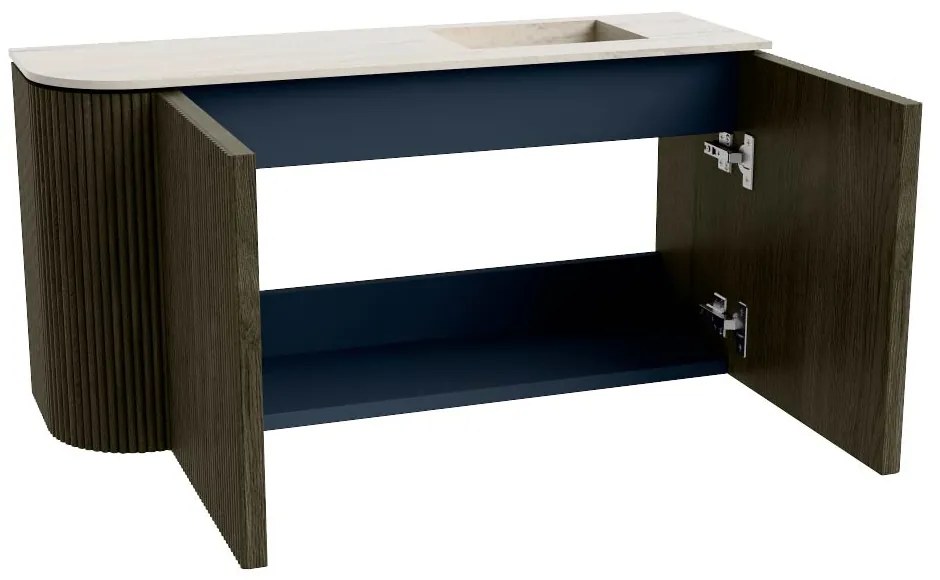 Mondiaz Joya DLux 80cm toiletmeubel ronding links shadow met wastafel faye rechts 1 kraangat meli