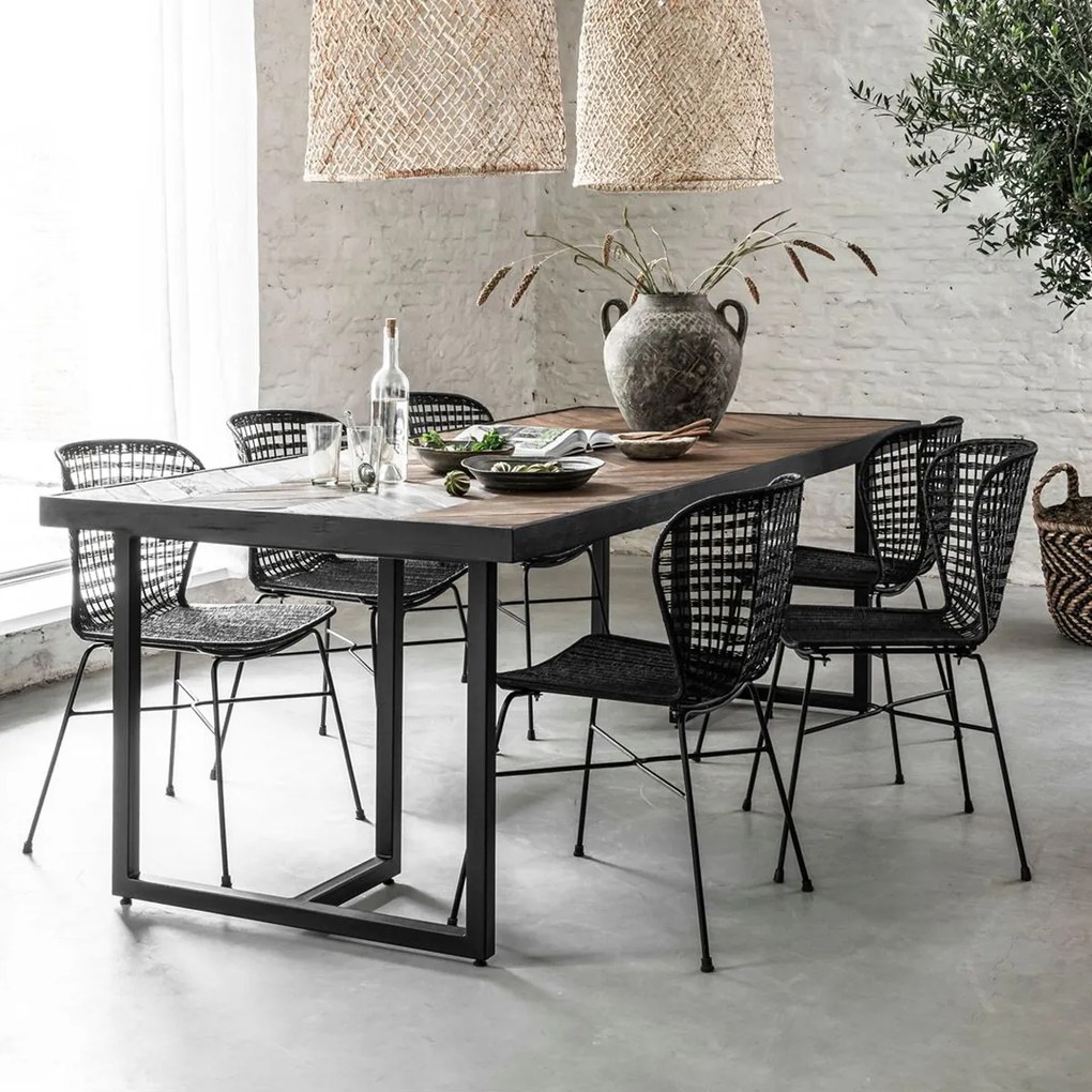 Must Living Bahamas Retro Eetkamerstoel Loom Zwart