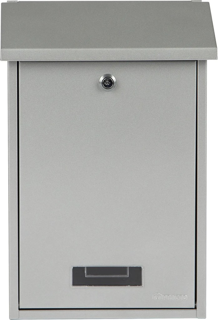 Practo Garden dublin zilver zilver - Brievenbus in gelakt staal - 10x25x39,6cm