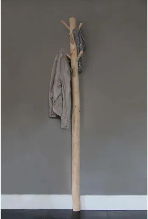 Wandkapstok 6 houten haken 165 cm