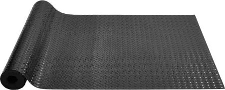 Hopopula PVC-vloermat 0,25*110*520 cm Garagedeurmat Garagevloer Zwarte garagemat