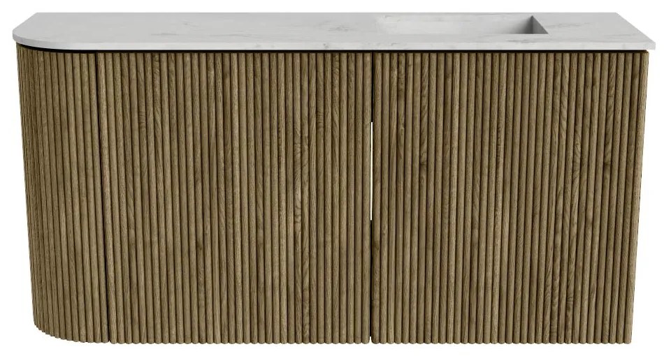 Mondiaz Joya DLux 80cm toiletmeubel ronding links dusk met wastafel faye rechts 1 kraangat opalo