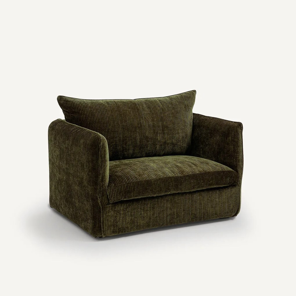 Fauteuil in geribd fluweel, Néo Chiquito