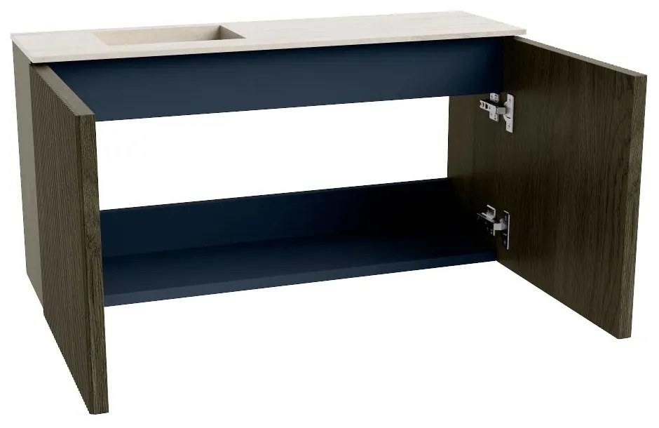 Mondiaz Joya DLux 80cm toiletmeubel shadow met wastafel faye links zonder kraangat meli
