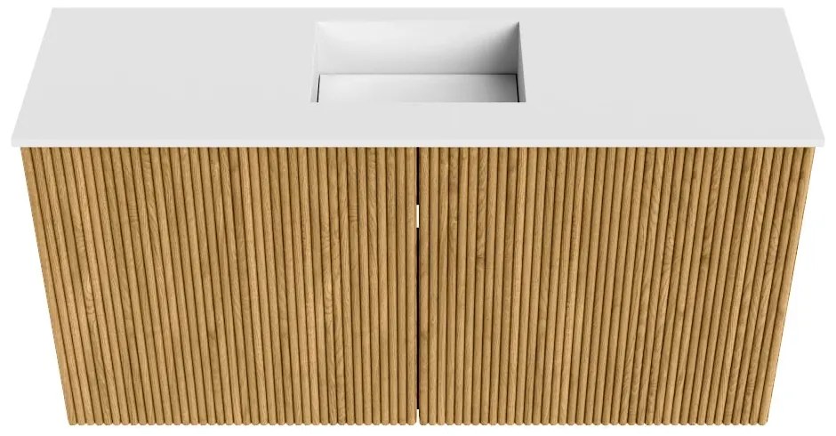 Mondiaz Joya 80cm toiletmeubel oak met wastafel faye midden zonder kraangat talc