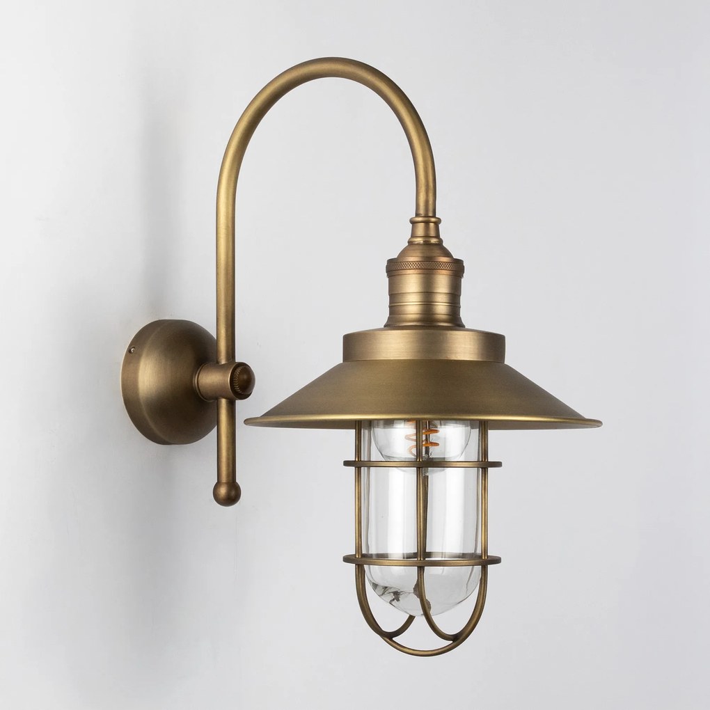 Muurlamp Jura Antiek Messing