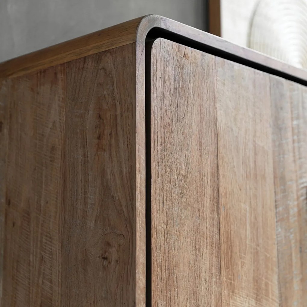 DTP Home Evo Teak Dressoir Met Ronde Hoeken 180 Cm - 180x40x90cm.