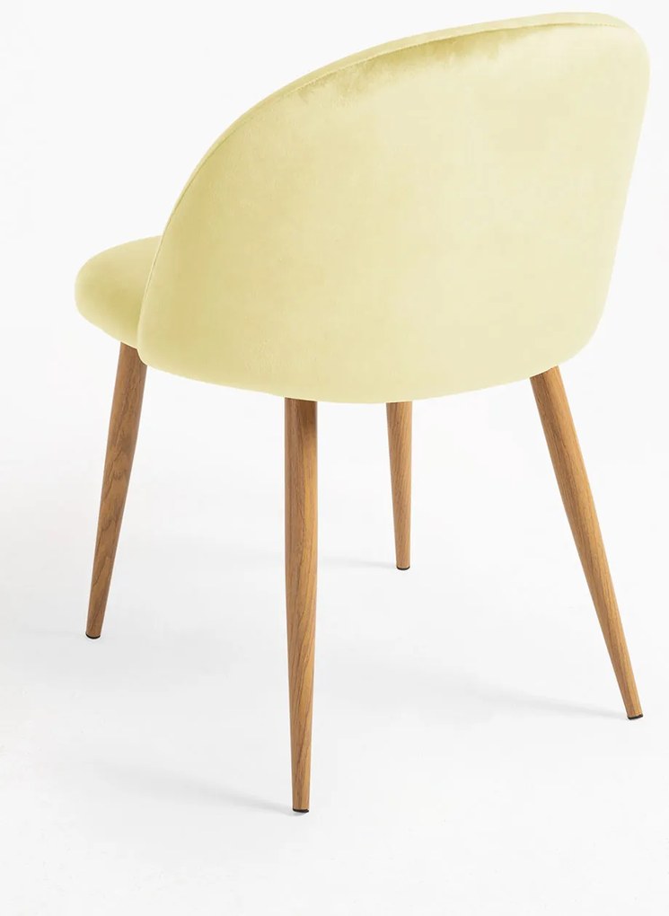 Set 4 fluwelen Vint Stoelen